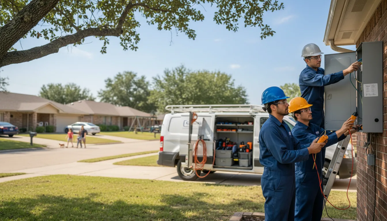 Certified electrician providing emergency electrical services in Wesley, AR